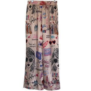 Taylor Womens Eras Albums Printed Satin Sleep Pants Size S‎